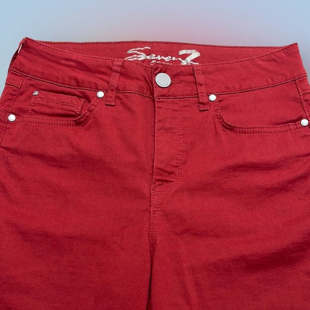 SEVEN7 Women’s 8 Red High Rise Skinny Jeans BOOTY SHAPER